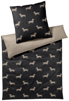Elegante Bettwäsche Dogs, Mako Satin, 2 teilig