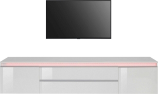 INOSIGN Lowboard Magic,Lowboard,TV-Kommode,TV-Möbel,TV-Bank, Hochglanzlackiert, Alugriff, 2 Türen, 2 Schubkästen,B/T/H 240×40×55 cm