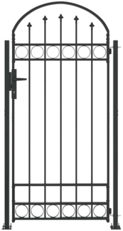 vidaXL Zauntor Grau 102 x 200 cm Stahl 42008887