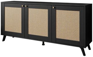 Lookway Kommode VIENNA 3D mit Wiener Geflechtimitation und drei Türen