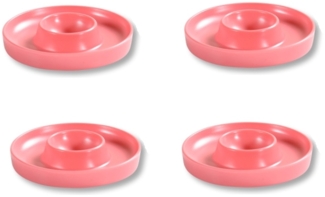 Kesper | Eierbecher, 4er Pack, Material: ø 10 x H 2 cm, Melamin, Maße: cm, Farbe: Pink | Der ideale Frühstücksbegleiter