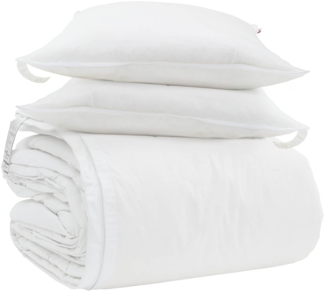 vidaXL Bettdecken Set mit Kissen 3 pcs Weiß Daunenfeder 3377219