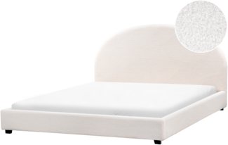 Wasserbett Bouclé VAUCLUSE 180 x 200 cm Cremeweiß