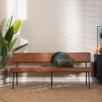 Bronx71 Esszimmerbank Leder Espen cognac 190 cm