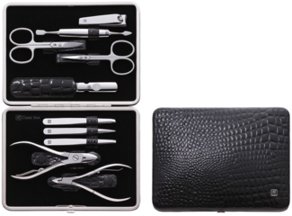 Zwilling Maniküre Pediküre Set 10tlg, Leder, schwarz