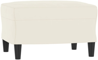 vidaXL Fußhocker Creme 60x50x41 cm Samt 349301
