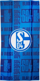 FC Schalke 04 Strandtuch 80×160 cm 50% Baumwolle 50% Polyester, leicht und kompakt, ideal für unterwegs