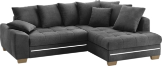 Mr. Couch Ecksofa Nikita II, L-Form, mit RGB-LED Beleuchtung, wahlweise mit Bett, Bettkasten, Kaltschaum