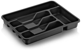 Michelino Besteckkasten in Schwarz - Schubladeneinsatz 38,5 × 31 × 7 cm