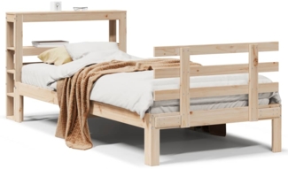 vidaXL Bettgestell mit Kopfteil ohne Matratze 100x200 cm 3306108