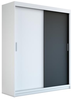 Schwebetürenschrank PAX 2-türig Schrank 180 cm (mit Spiegel) Farbe: Weiß , schwarz