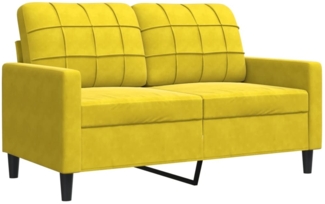 vidaXL 2-Sitzer-Sofa Gelb 120 cm Samt 4007620