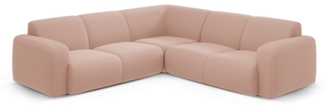 Micadoni Ecksofa Molino 5-Sitzer Boucle Puderrosa