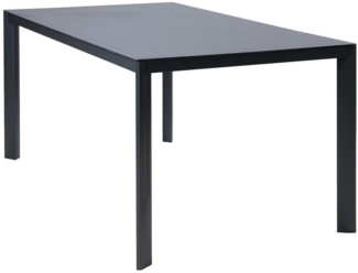 Outdoor Gartentisch LIVORNO, B 160 x T 90 cm, Anthrazit, Grau, Aluminium, Tischplatte aus 3D Sicherheitsglas