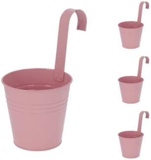 4x Blumentopf zum Aufhängen Balkontopf Pflanzgefäß Hängetopf Rosa