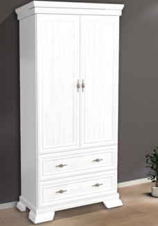 Kleiderschrank "Kora" Stauraumschrank 88cm 2-türig andersen pinie rustikal