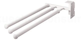 Hailo Teleskop-Handtuchhalter Hailo Handtuchhalter 3143901 reinweiß 3-teilig 430 mm ausziehbar