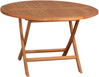 deVries Klapptisch "WOODIE" aus Teakholz rund Größe ø120x75 cm