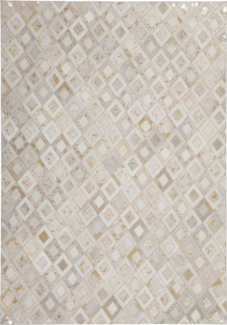 Teppich SchoenesWohnen24 Spark 110 Elfenbein / Gold 120x170 cm