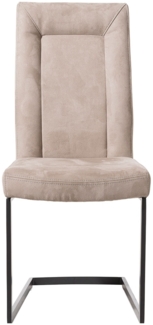 2er Set MALENE Esszimmerstuhl grau Mikrofaserstoff Nubucco 48cm x 103cm x 67cm