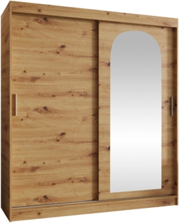 Kleiderschrank Samker 180 cm (Farbe: Artisan Eiche, mit vier Schubladen)