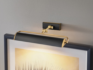 Elstead Lighting Winchfield Bilderleuchte Medium 2-Light Messing antik Schwarz matt 45cm