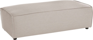 Home affaire Hocker NEU: SHERWOOD XXL, Polsterhocker, Cord, Webstoff, rechteckig, bequemer Sitzkomfort, 130/60/44 cm, Krokodilverbinder