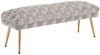WAHSON OFFICE CHAIRS Sitzbank Samt-Bettbank mit Goldbeinen für Schlafzimmer/Flur