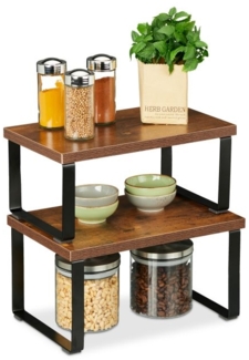 2-tlg. Tischregal Set Industrial Design 10047236