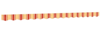vidaXL Markise Markisenvolant Gelb und Orange Gestreift 4 m (1-St)
