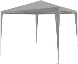 vidaXL Partyzelt Hellgrau 300 x 300 x 255 cm PE und Stahl 42032989