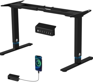Höhenverstellbares Schreibtischgestell mit starken Motoren und Memory-Funktion