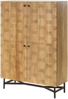 Highboard Akazie 110 x 40 x 150 natur lackiertLONDON #110