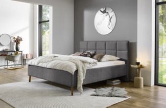 Polsterbett >Paulo mit BK< Liegefläche 160x200 cm, Anthrazit, Stellmaß: 182x120x213cm (BxHxT)