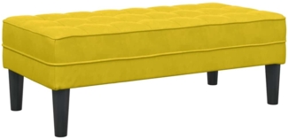vidaXL Bank Gelb 113 x 57 x 39 cm Samt 42001954