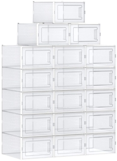 Songmics Schuhbox Aufbewahrungsboxen, 8er Pack faltbar Schuhkartons