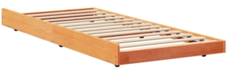 vidaXL Bettgestell Braun 90 x 190 cm Massivholz Kiefer 873429