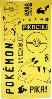 POKÉMON Strandtuch Pokemon Pikachu Badetuch Strandtuch XL 70x140 cm 100% Baumwolle