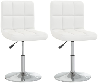 vidaXL Esszimmerstühle 2 Stk. Weiß Kunstleder [334179]