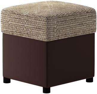 Pouf R1, Fußhocker, Beige