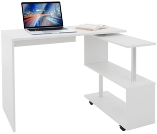 ML-DESIGN Schreibtisch Eckschreibtisch drehbar 90° mit 4 leichtgängige Rollen Computertisch, Arbeistisch Bürotisch PC Tisch Winkelschreibtisch L-Form 150 x 88 x 75 cm