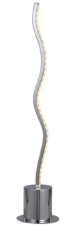 Große LED Tischleuchte BENETT in Silber Chrom, Höhe 45cm