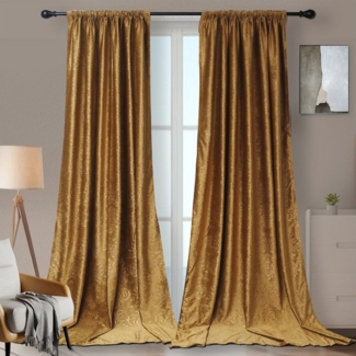 Rosnek Vorhang Luxus, Marokko Crushed Samt, für Schlafzimmer Wohnzimmer Deko, (2 St), H×B:183×132,213×132,244×132