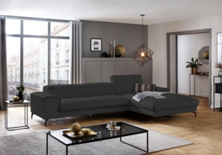 W.SCHILLIG Ecksofa piedroo, Designsofa mit tollem Sitzkomfort, bequem, L-Form, Kopfteilverstellung, wahlweise mit Sitztiefenverstellung, Breite 343cm