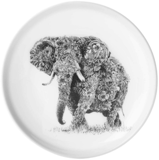 Maxwell & Williams DX0526 Teller 20 cm MARINI FERLAZZO African Elephant, Porzellan, in Geschenkbox