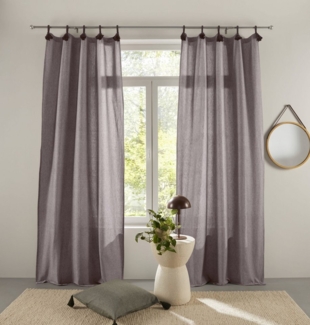 LeGer Home by Lena Gercke Gardine Leger (1 St), Schlaufen, blickdicht, Baumwolle, blickdicht, Bio-Baumwolle, gewebt, verschiedene Größen