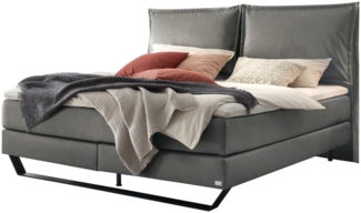 Celina Boxspringbett schwarz Polyester 203cm x 152cm x 128cm
