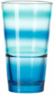 Leonardo Trinkglas EVENT, Wasserglas, Becher, Glas, Blau gestreift, 240 ml, 012282