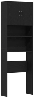 vidaXL Waschmaschinenschrank Schwarz Eichen-Optik 64x24x190 cm 859128