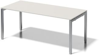 Cito Schreibtisch, 650-850 mm höheneinstellbares U-Gestell, H 19 x B 1800 x T 800 mm, Dekor grauweiß, Gestell silber